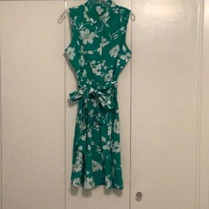 JCrew Hibiscus print Shirt Dress
